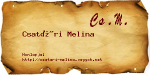 Csatári Melina névjegykártya